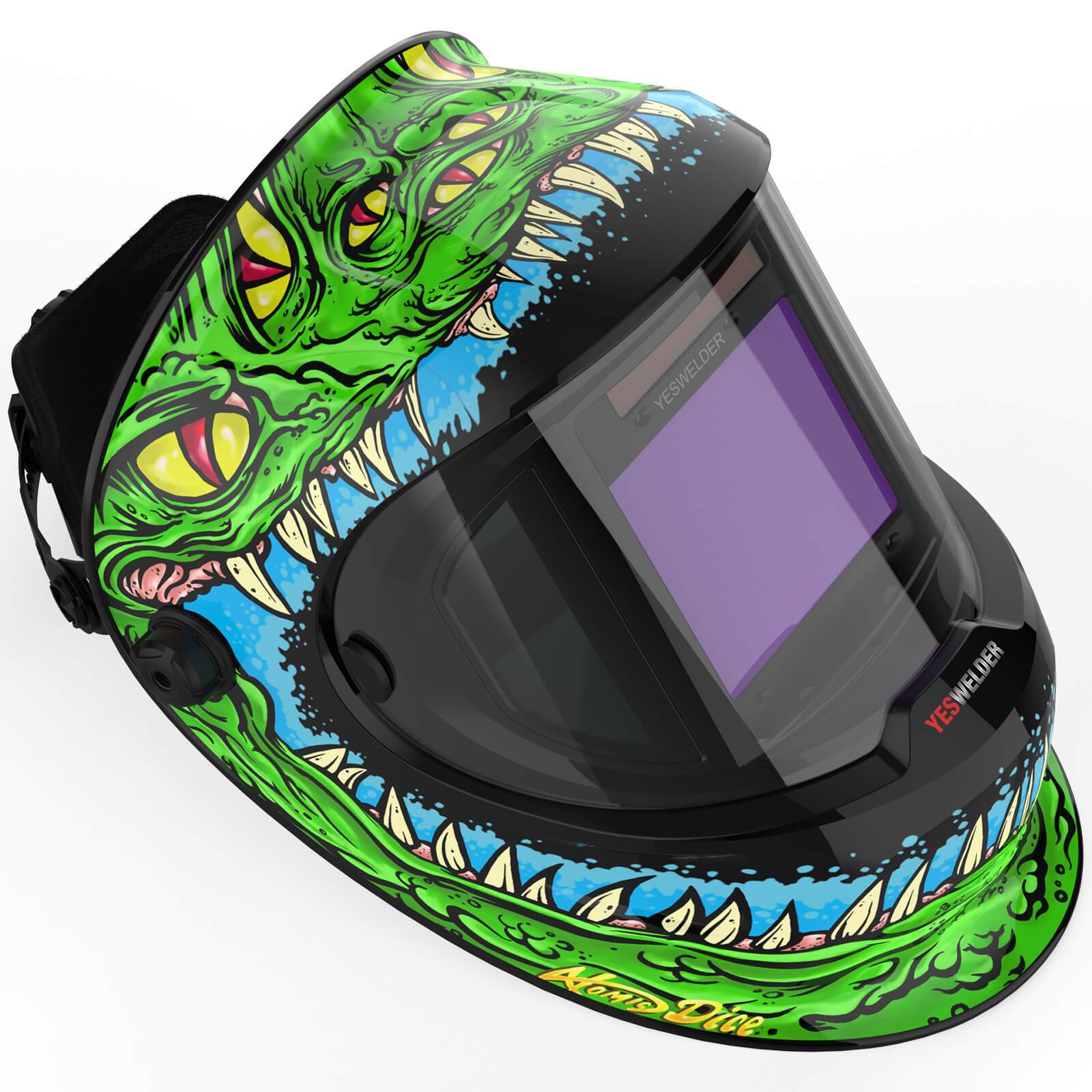 Hand-painted design welding helmet